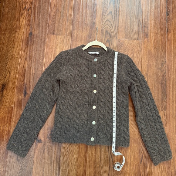 Abercrombie & Fitch Brown Cable Knit Button-Front Cardigan - Picture 3 of 6